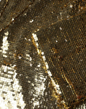 Dolce & Gabbana Gold Sequin Long Sleeve Mini Dress