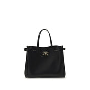 Valentino Garavani Black Calf Leather Bos Taurus Handbag