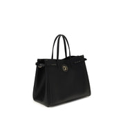 Valentino Garavani Black Calf Leather Bos Taurus Handbag