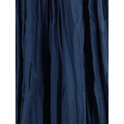 Sara Roka Blue Polyester Midi Skirt