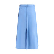 Crida Milano Light Blue Wool Midi Skirt
