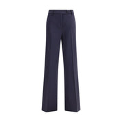 True Royal Blue Viscose Flared Pants