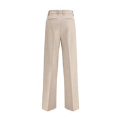 True Royal Beige Wool Casual Pants