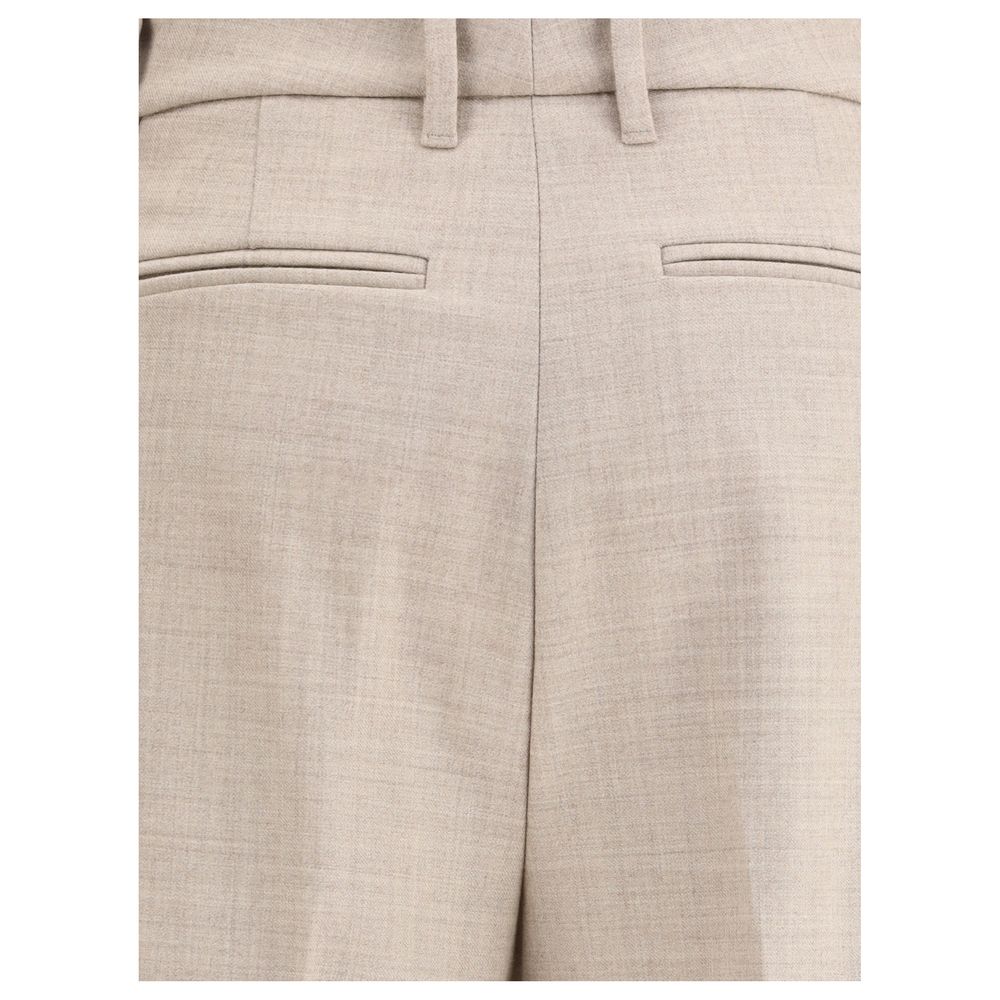 True Royal Beige Wool Casual Pants