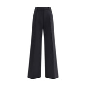 True Royal Black Wool Casual Pants
