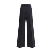 True Royal Black Wool Casual Pants
