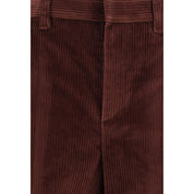 Brunello Cucinelli Bordeaux Cotton Casual Pants