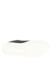 Dolce & Gabbana Black White Leather Crystal Heart Sneakers Shoes