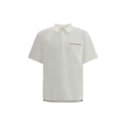 Thom Browne White Cotton Polo Shirt