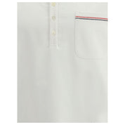 Thom Browne White Cotton Polo Shirt