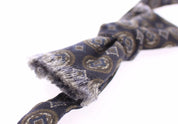 Dolce & Gabbana Blue Silk Baroque Fantasi Tied Bow Tie Papillon