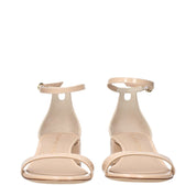 Stuart Weitzman Beige Leather Flat Sandals