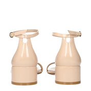 Stuart Weitzman Beige Leather Flat Sandals