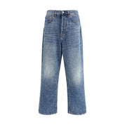 Haikure Light Blue Cotton Relaxed Fit Jeans