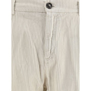 Cruna White Cotton Casual Pants