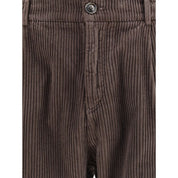 Cruna Brown Cotton Casual Pants