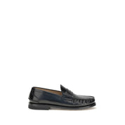 Premiata Black Calf Leather Bos Taurus Slip-On Loafers