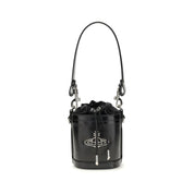 Vivienne Westwood Black Calf Leather Bos Taurus Backet Bag