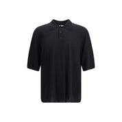 Saint Laurent Black Wool Polo Shirt