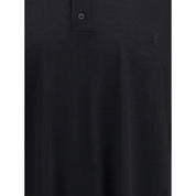 Saint Laurent Black Wool Polo Shirt