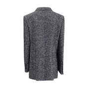 Dolce & Gabbana Gray Fleece Wool Blazer