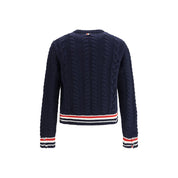 Thom Browne Blue Fleece Wool Sweatshirt
