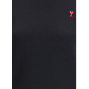 Ami Paris Black Merino Wool Turtleneck