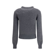 Ami Paris Gray Cashmere Cashmere Sweater