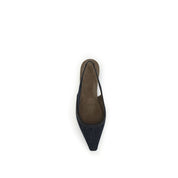 Brunello Cucinelli Blue Cotton Ballet Flats