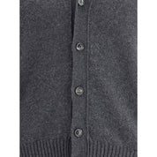 Ami Paris Gray Cashmere Cardigan