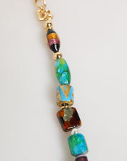 Dolce & Gabbana Multicolor Murano Glass Beads Brass Women Jewelry Necklace