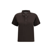 Margiela Brown Viscose Polo Shirt