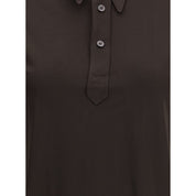 Margiela Brown Viscose Polo Shirt