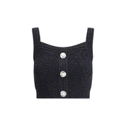 Balmain Black Polyamide Top