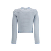 Balmain Light Blue Viscose Cardigan