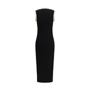 Balmain Sleeveless torsade knit long Dress