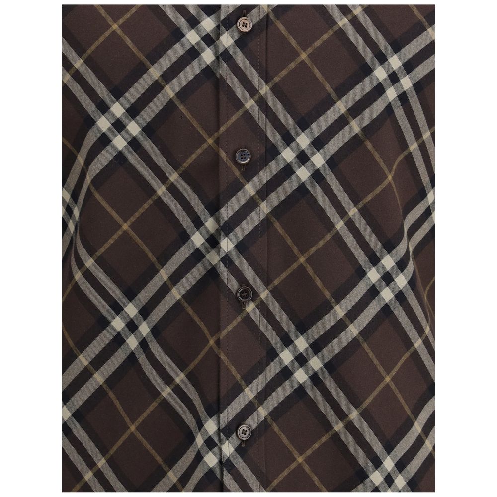 Burberry Brown Cotton Pattern Shirt