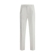 Brunello Cucinelli White Cotton Casual Pants