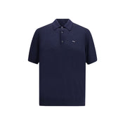 Prada Blue Fleece Wool Polo Shirt