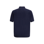 Prada Blue Fleece Wool Polo Shirt