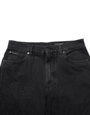 Dolce & Gabbana Black Cotton Logo Men Mid Waist Denim Jeans