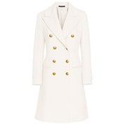 Made in Italy White Wool Women Coat