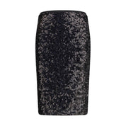 PINKO Black Polyester Midi Skirt