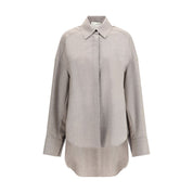 Di Stavnitser Gray Fleece Wool Dress Shirt