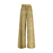 Petar Petrov Gold Cotton Casual Pants