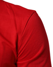 Dolce & Gabbana Red Goodluck 2023 Cotton Crew Neck T-shirt