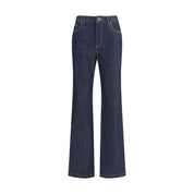 Alexander McQueen Blue Cotton Straight-Leg Jeans