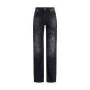 Balenciaga Black Cotton Relaxed Fit Jeans