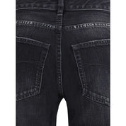 Balenciaga Black Cotton Relaxed Fit Jeans