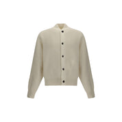 Jacquemus White Fleece Wool Cardigan